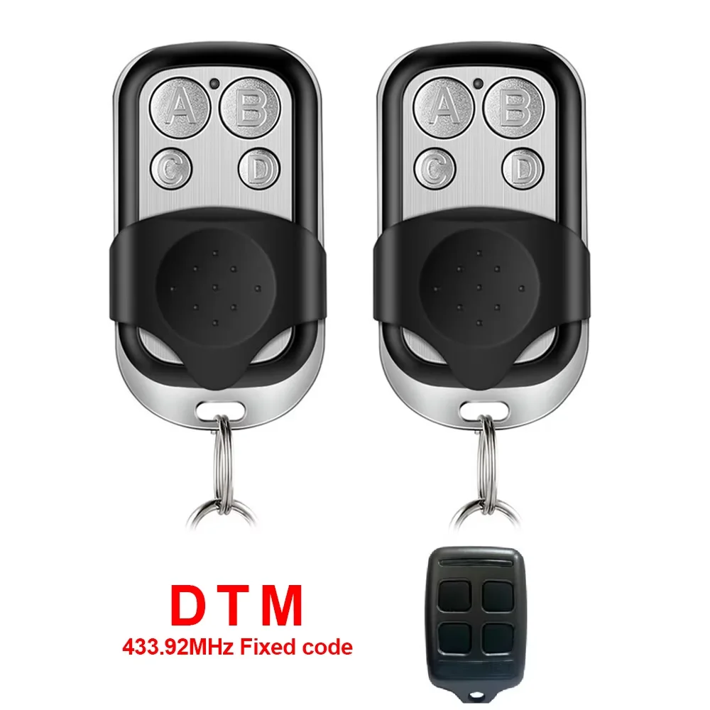 2pcs Clone DTM Garage Gate Remote Control Door Opener DTM 433.92MHz Fixed Code