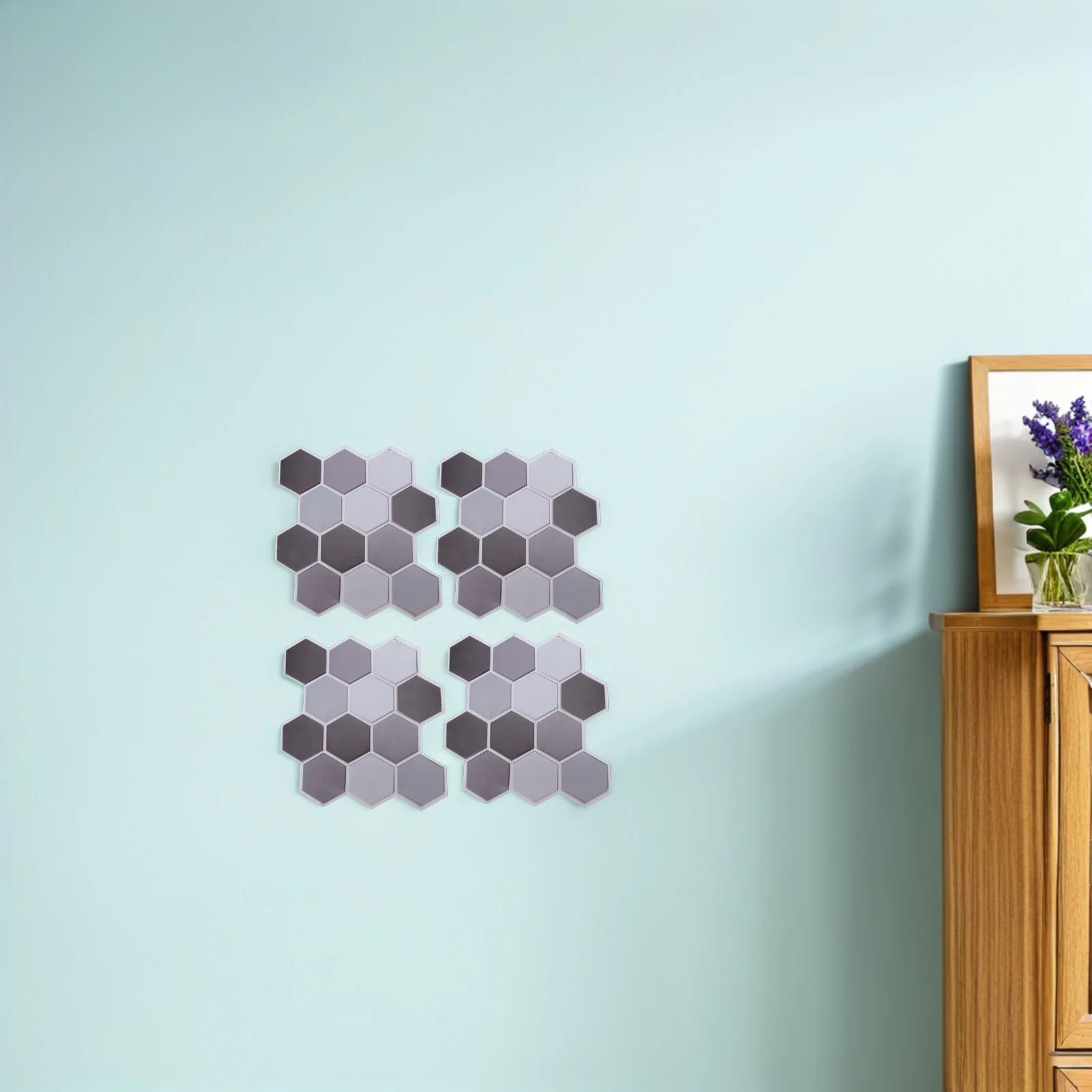 

10 Pcs 3D Wall Stickers Decor Honeycomb Decal for Decorate Pvc Hexagonal Decals