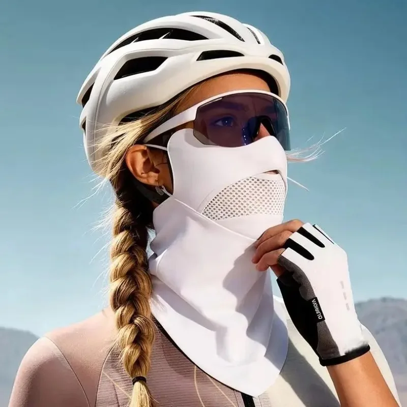 Cycling Face Mask Men Women UV Protection Neck Cover, Sun Protective Neck Warmer Breathable Face Cover Hiking Fishing Ear-Loop