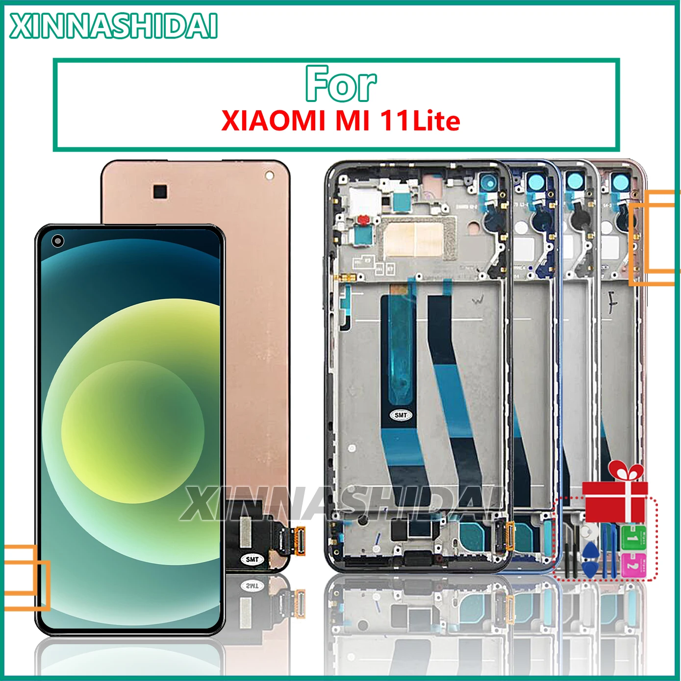 INCELL LCD For Xiaomi Mi 11 Lite 5G M2101K9AG M2101K9G M2101K9C LCD Display Touch Screen Digitizer Assembly Replacement