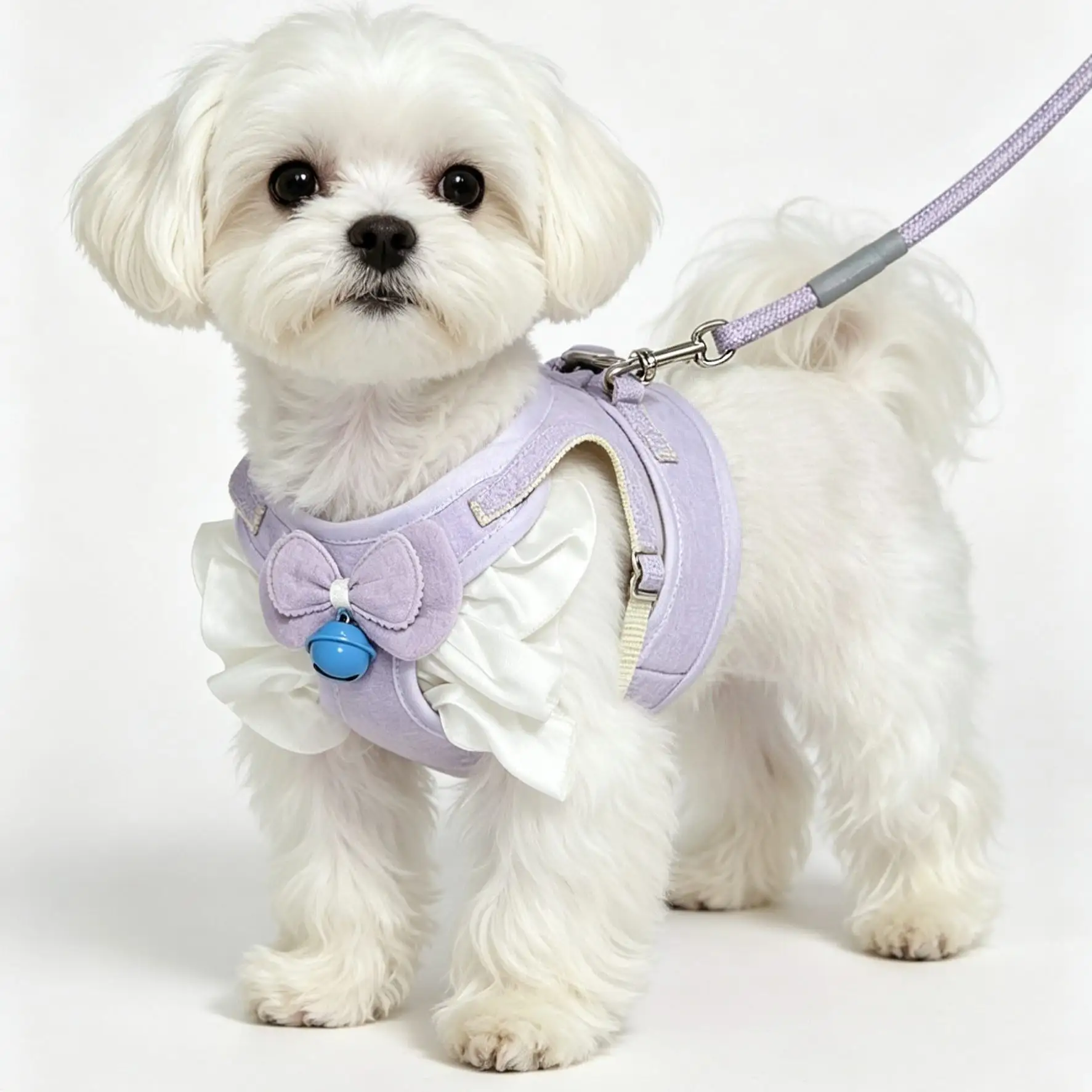 Cartoon Pet Harness and Leash Set for Cat Dogs Collars Cats-No-Pull Reflective Padded Vest Adjustable Soft Mesh Dog  Harnesses view 4