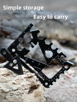 戶外便攜式18合1卡刀野生動物生存裝備救生卡多功能工具 10 最佳銷售 生存多功能工具 - №9