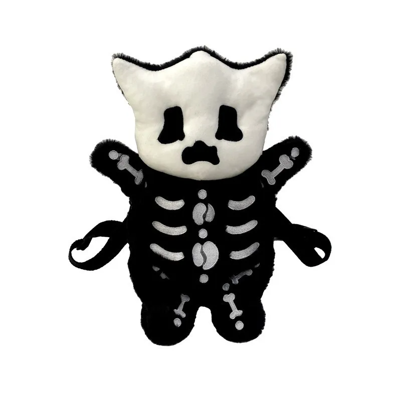 Halloween skull plush cartoon women's backpack cute trendy single shoulder crossbody bag