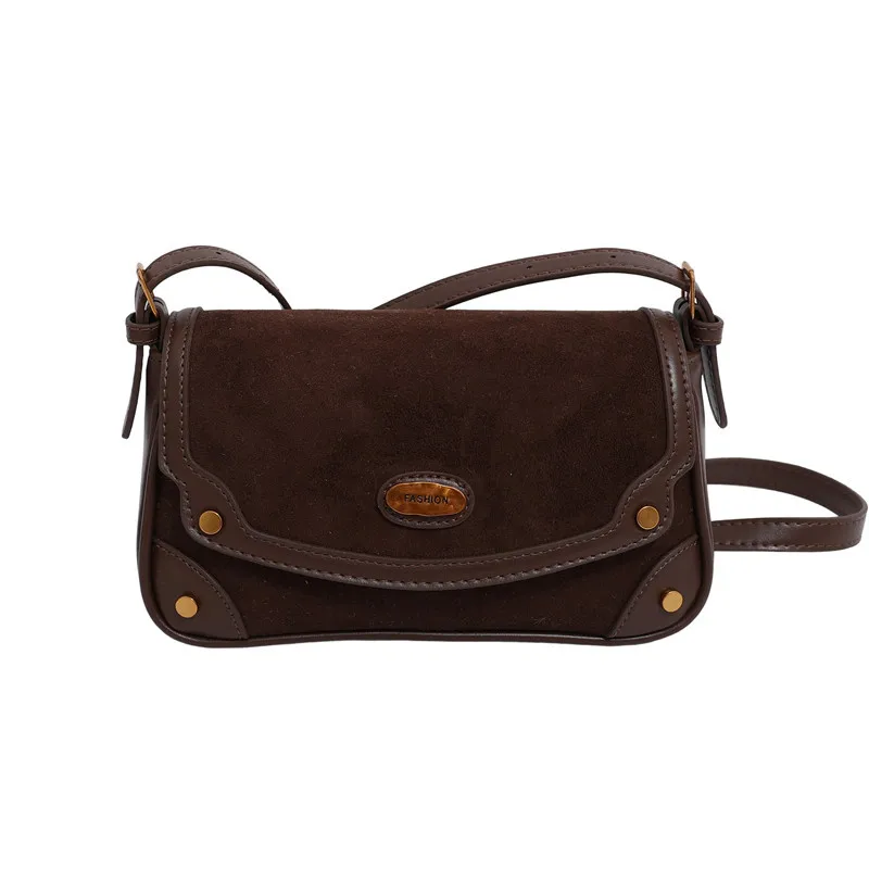 

2025 Aesthetic Crossbody Bag for Women, Edgy Grunge Shoulder Purse, Small Niche Vegan Leather Handbag for Daily Commute