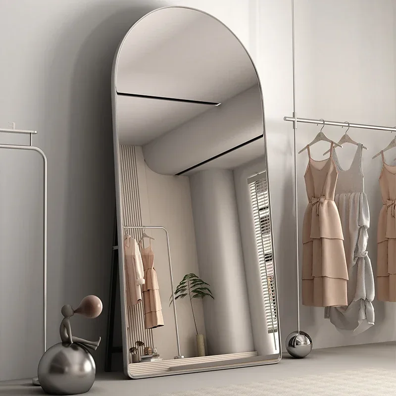 

Clothing store fitting mirror thin whole body beauty ultra-white dressing women's clothing store special arched home