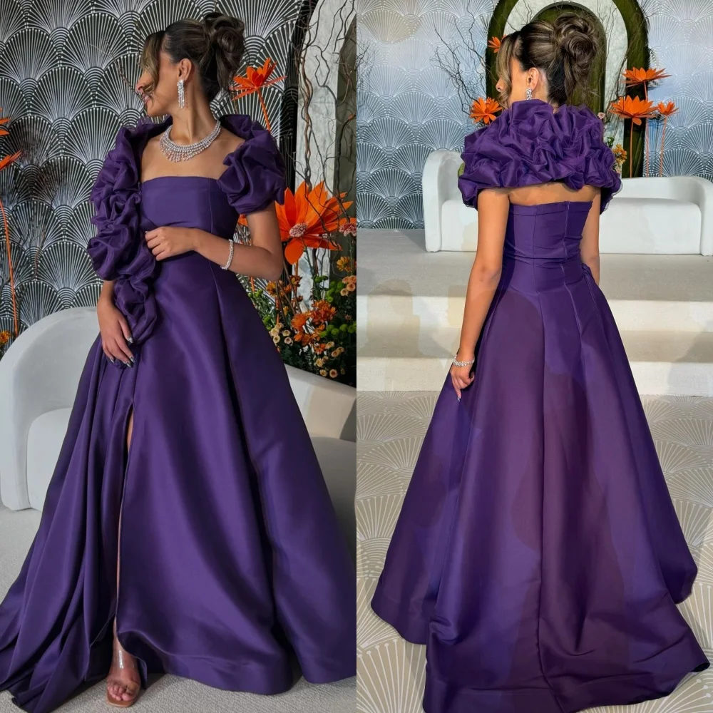 

Customized Modern Style Classic Pleat Ruched Draped A-line Off-the-shoulder Long Dresses Bespoke Occasion Dresses Fashion Formal