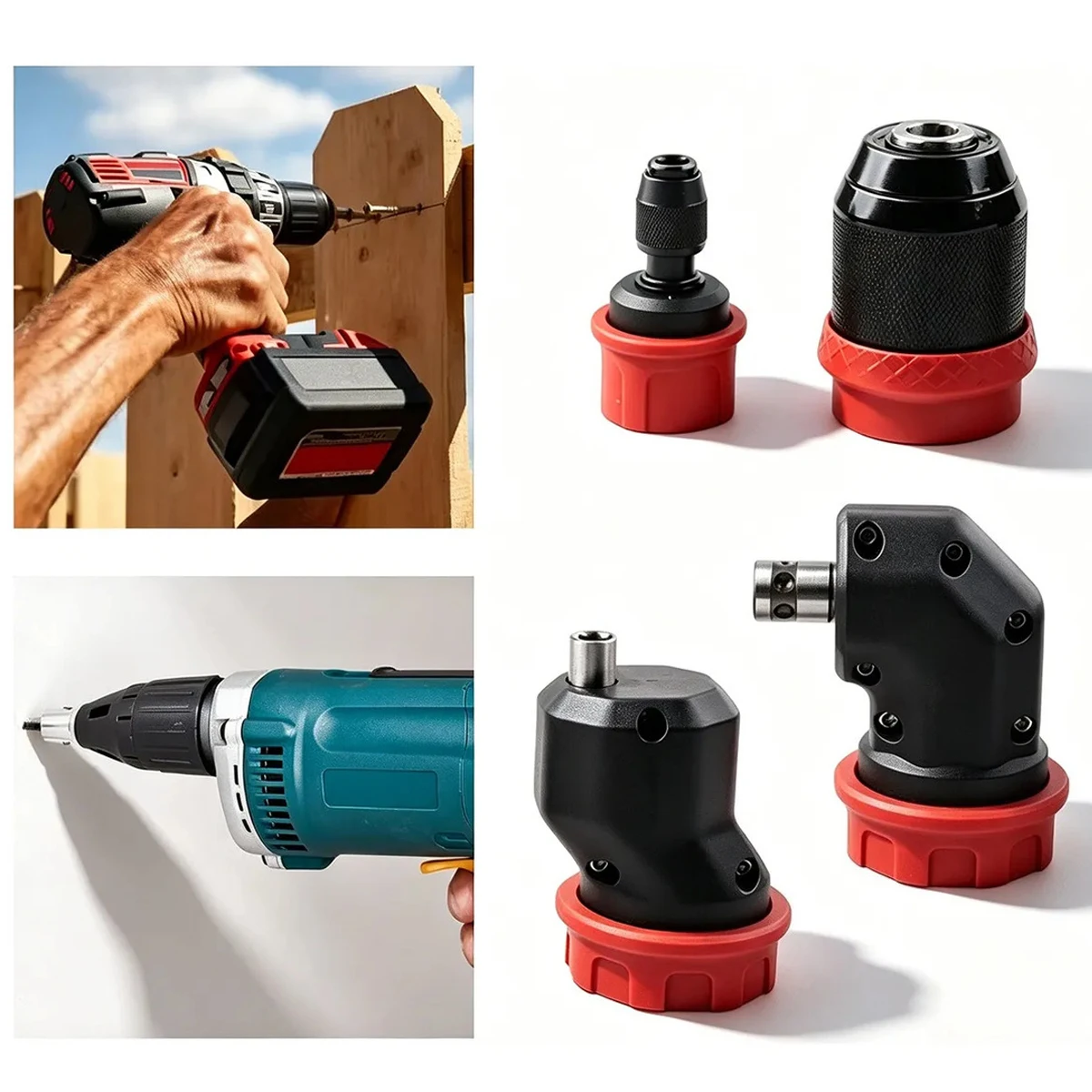 Electric Drill Conversion Chuck Brushless Rechargeable Electrical Drill Chuck Quick Release Adapter For 6.35mm Hex Shank Bit