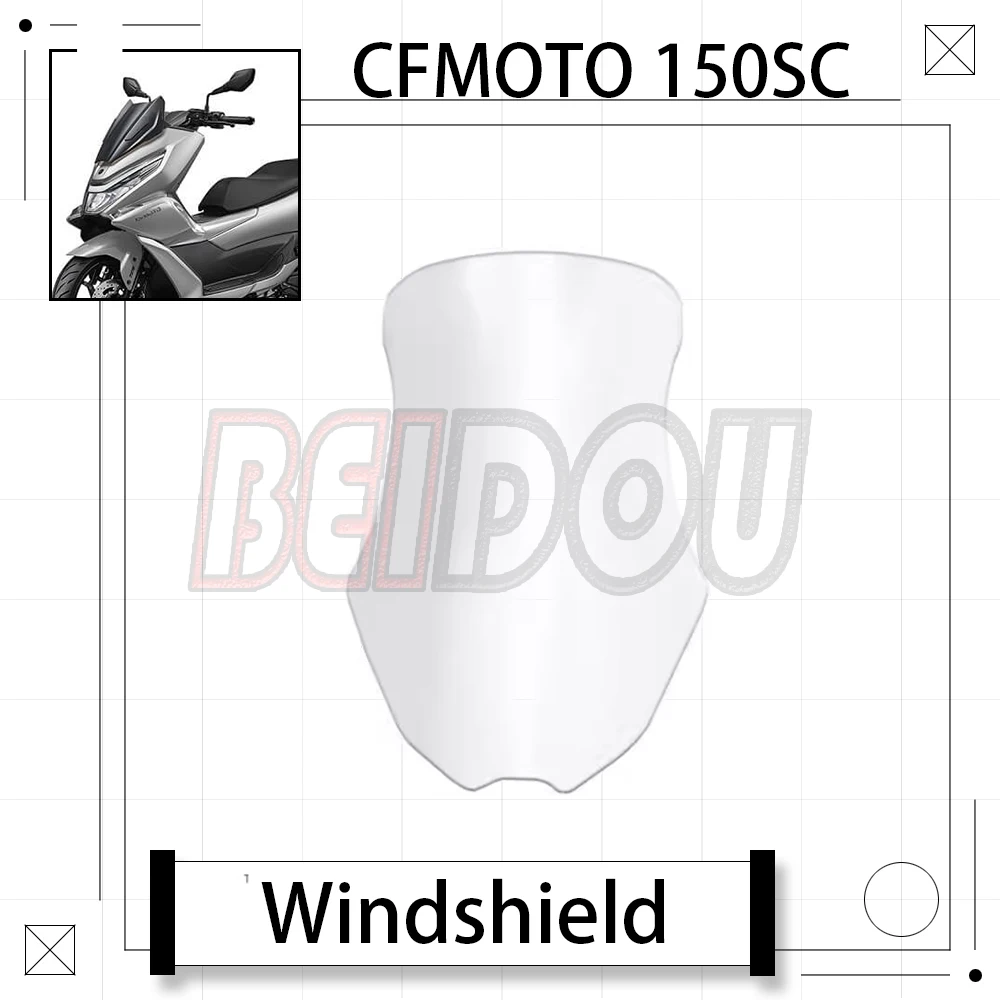 

For CFMOTO 150SC SC150 150 SC Motorcycle Modified Heightened Windshield Goggles Height 54cm