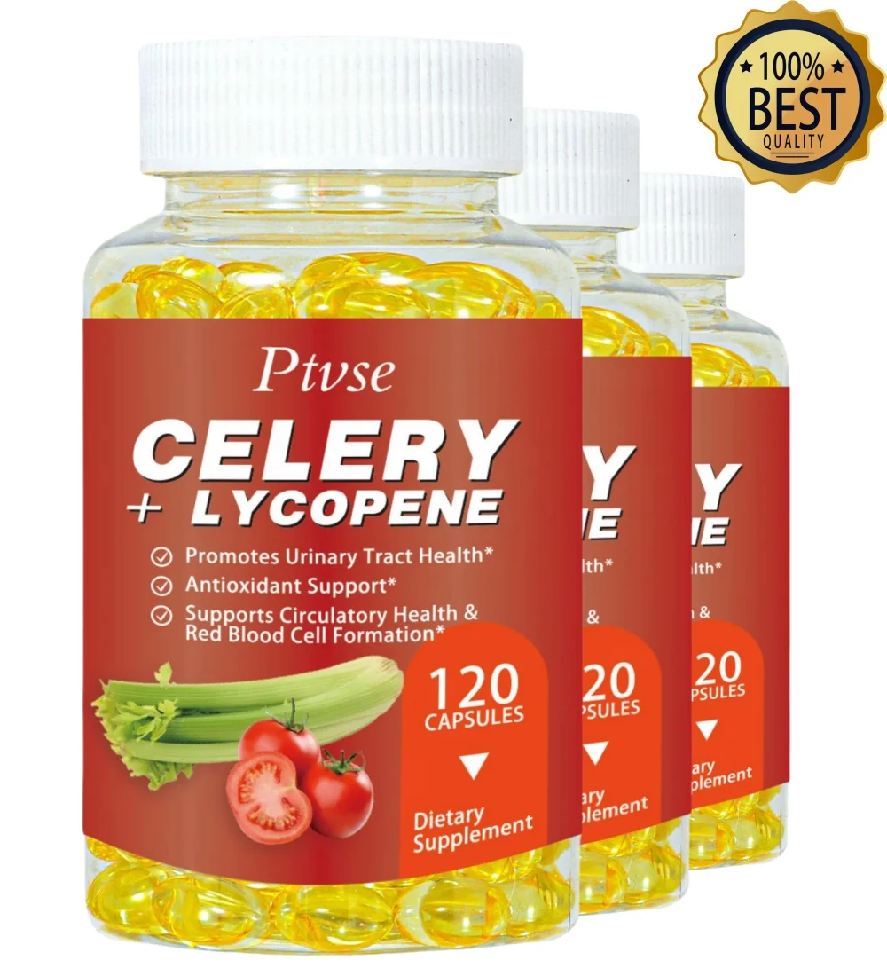 

Celery Seed & Lycopene Capsules, Powerful Antioxidant for Advanced Uric Acid Cleanse & Joint Support, Support Physical Health