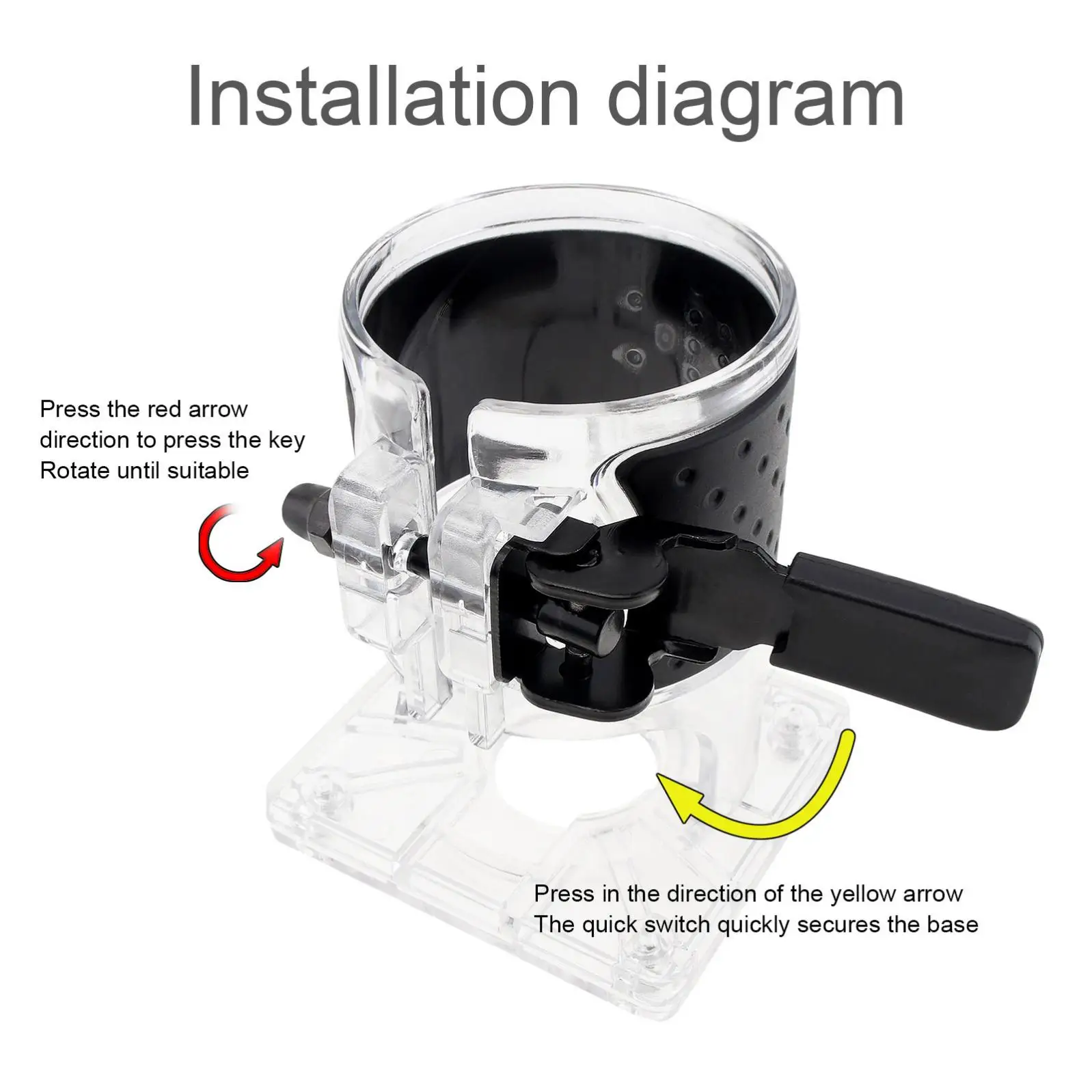 Quick Fixation Trimmer Base Trimmer Router Serviceable Base Compact Router Cover Case
