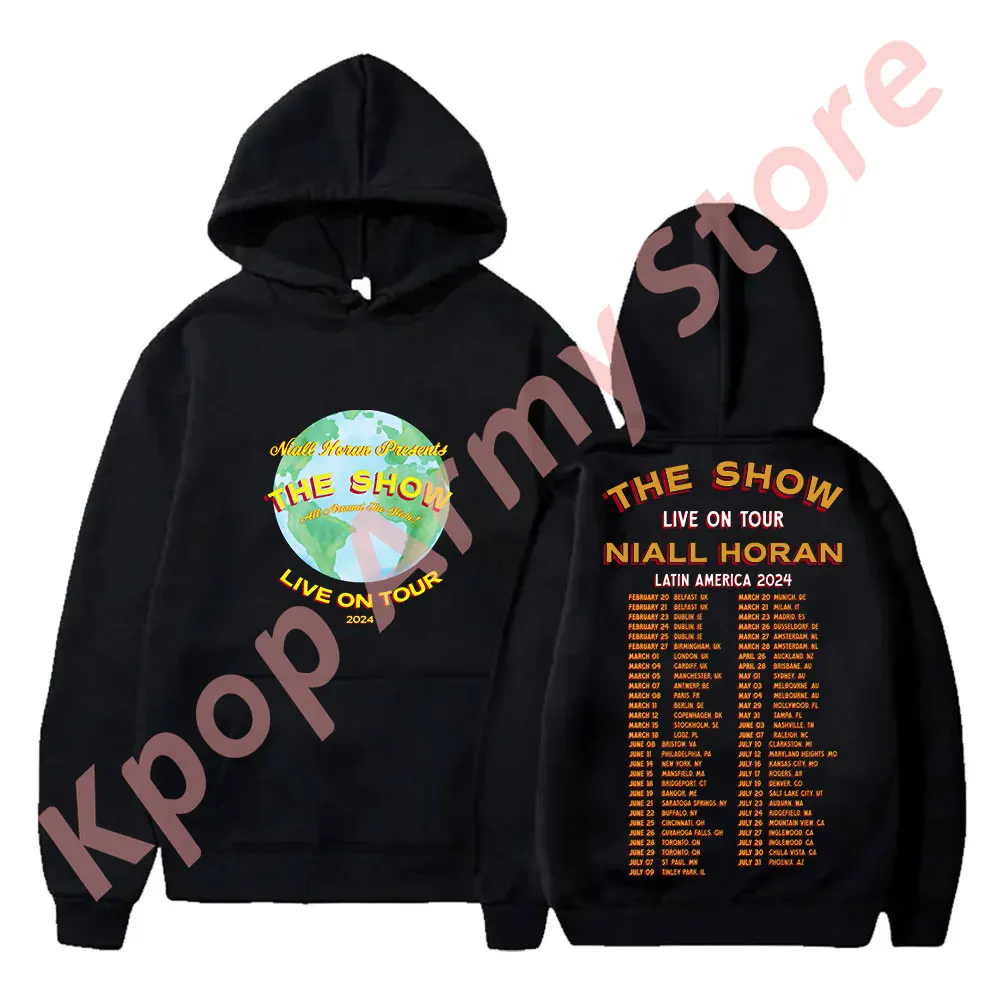 Niall Horan Hoodies 2024 The Show Tour Merch Hooded Unisex Fashion Casual Streetwear Sweatshirts Pullovers