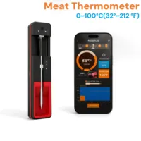 Wireless Meat Thermometer with Bluetooth, Smart BBQ Grill Thermometer, Probe Digital Cooking Thermometer for Smoker Oven Kitchen