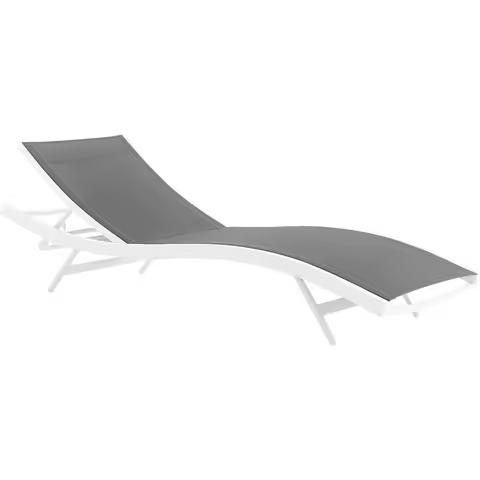 Glimpse Aluminum Mesh Outdoor Patio Poolside Deck Chaise Lounge Chair