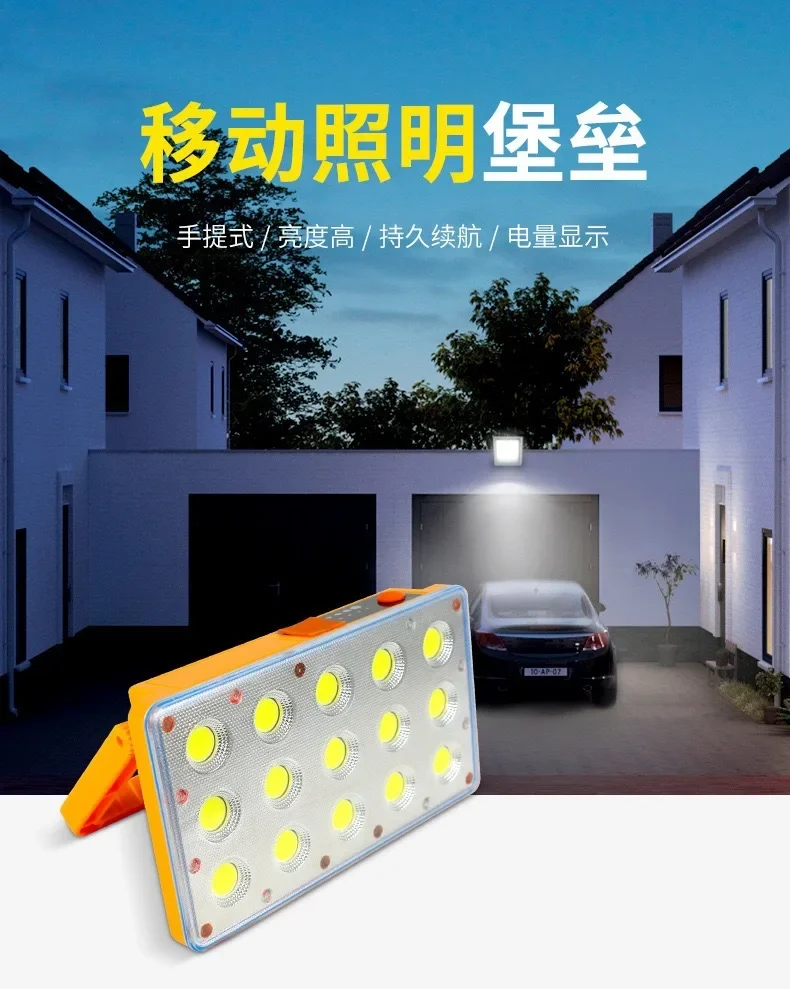 

Convenient Portable Strong Light Camping Light Solar Charging Tent Stall Super Bright Emergency LED Light