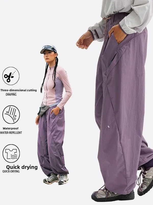 

Мужские легкие повседневные брюки-карго Brave Flng с широкими штанинами, на флисовой подкладке, свободного кроя, из полиэстера, быстросохнущие, прямые