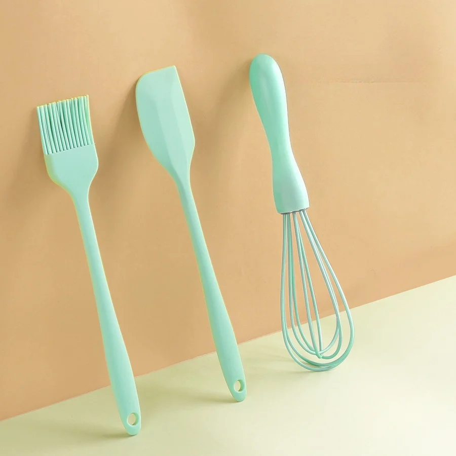 3/4pcs baking set Food grade silicone heat resistant cream scraper egg beater Grease brush kitchen tool cake baking tools
