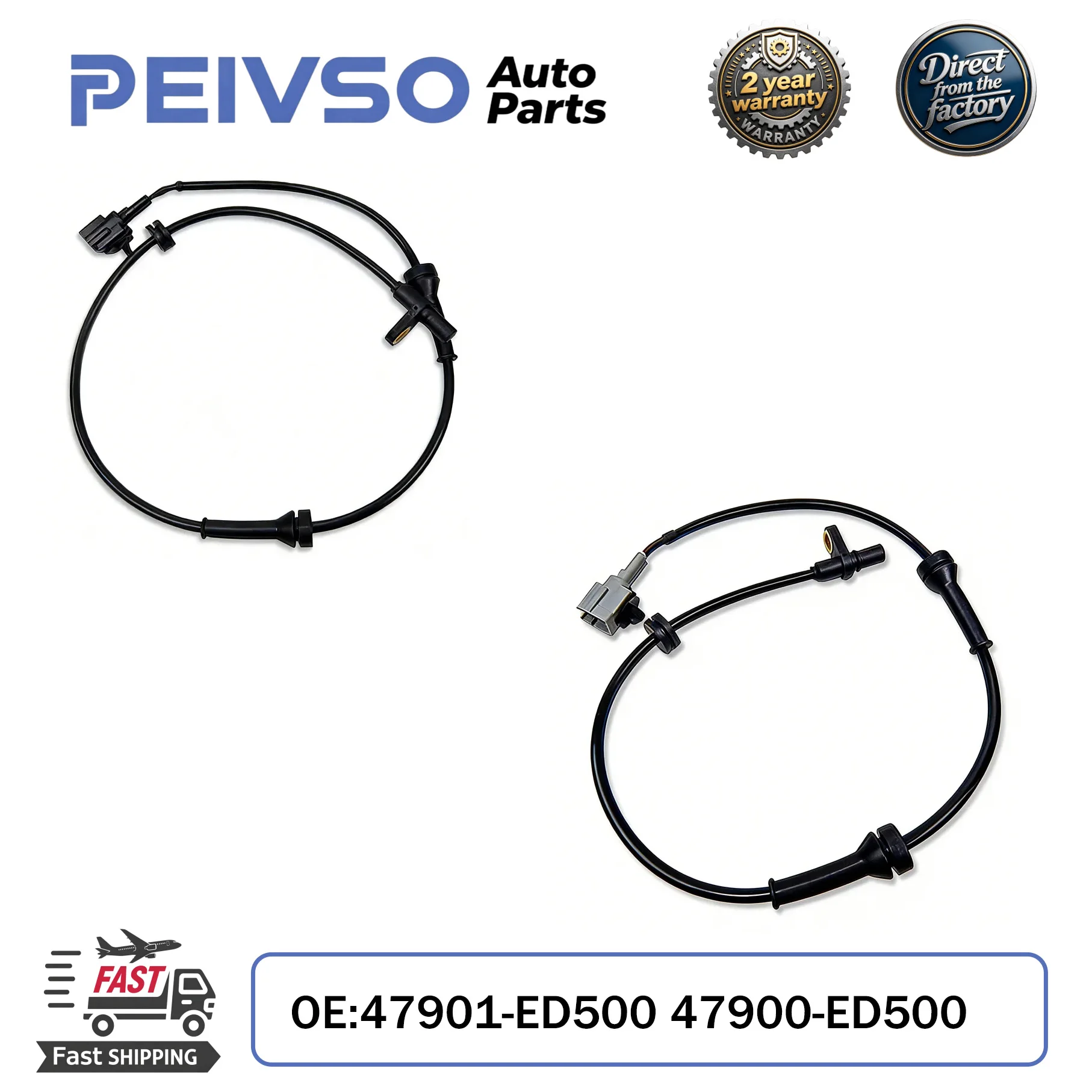 

PEIVSO 47900-ED500 47901-ED500 Rear RH/LH ABS Wheel Speed Sensor For 2007-2012 Nissan TIIDA C11 SC11 1.5L 1.6L 1.8L