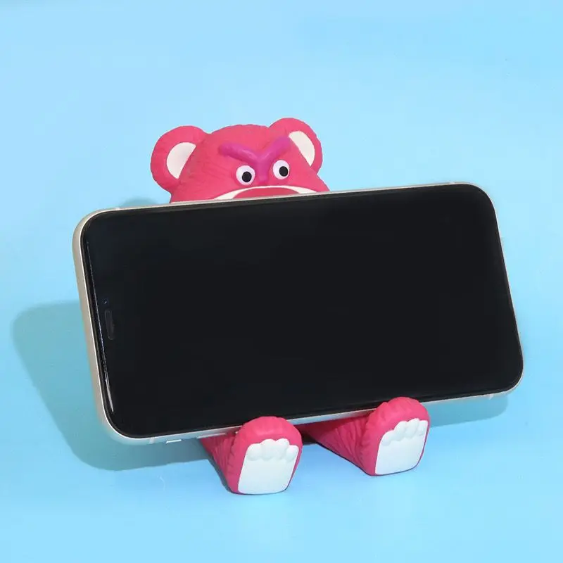 Lotso New Home Portable Dormitory Work Desktop Cute Creative Personalized Cartoon Image Universal Silicone Mobile Phone Holder