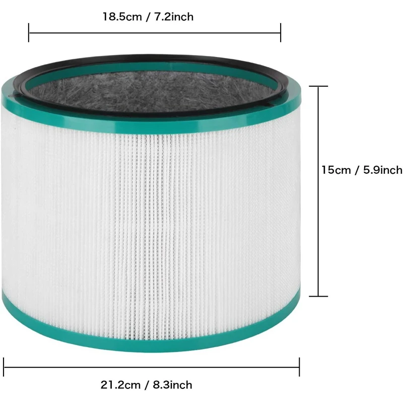 다이슨 퓨어 쿨 링크 교체용 HEPA 필터, DP01, DP02, 다이슨 퓨어 핫 앤 쿨 링크, HP01, HP02 부품용, 2 팩