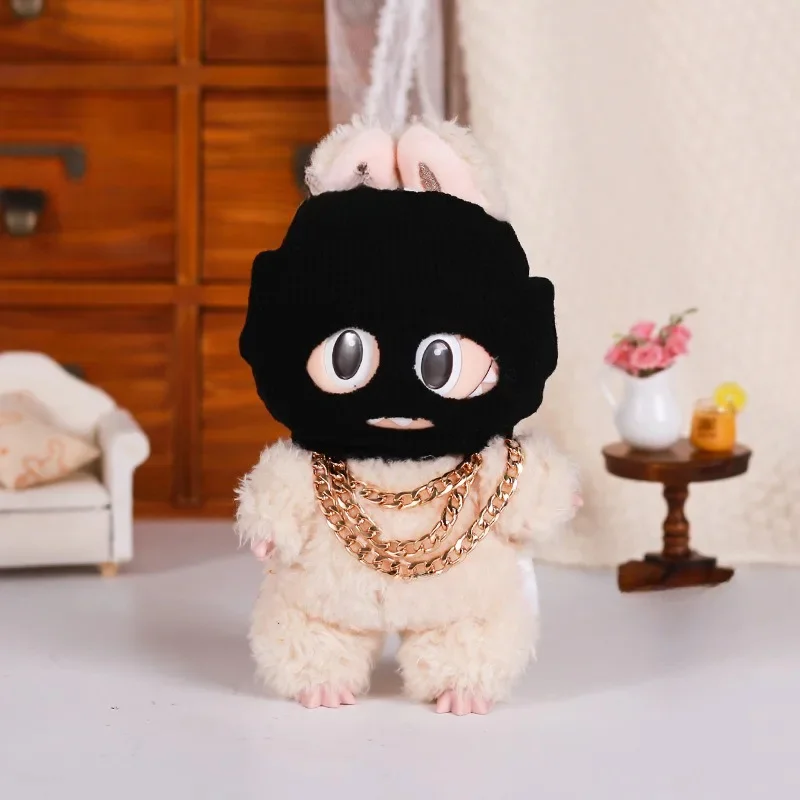 

Набор головных уборов Labubu Thief — модная металлическая цепочка и забавная шляпа для косплея для взрослых, аксессуары для масок для вечеринок на Хэллоуин
