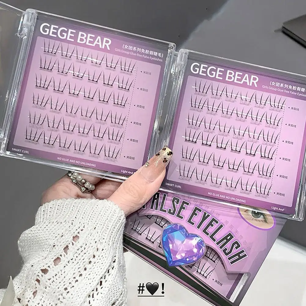 Cílios sem cola autoadesivos individuais, maquiagem diy, cílios naturais fofos, extensão de cílios mangá, ampliação dos olhos, maquiagem de beleza