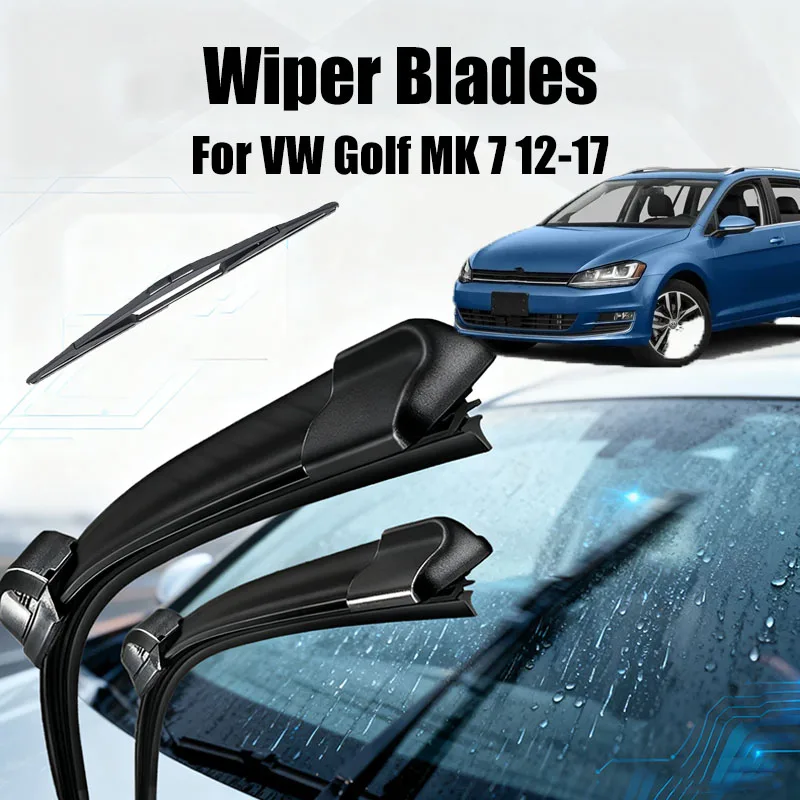 

Front Rear Windscreen Wiper Blades For VW Golf MK 7 2017 2016 2015 2014 2013 2012 Left Hand Drive Windshield 26"18"11"