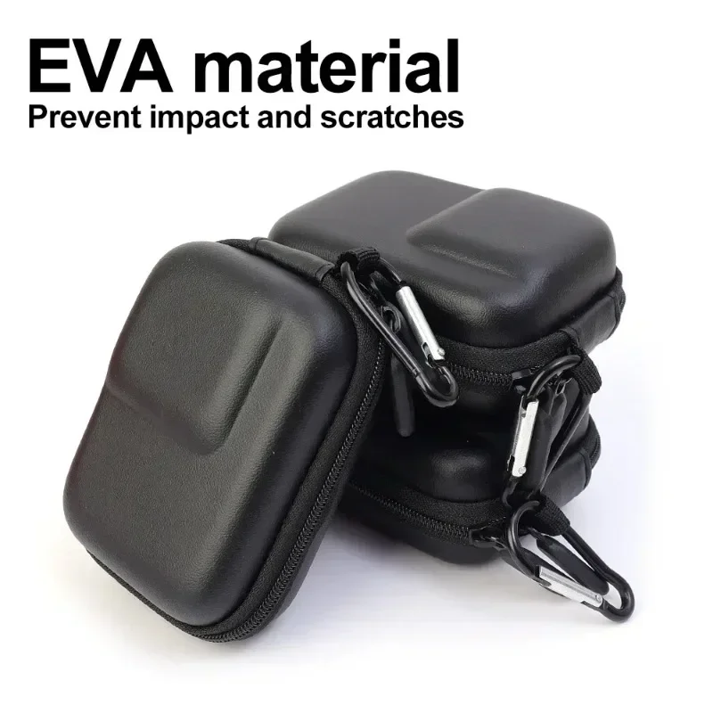 For GoPro Hero 9 10 11 12 8 Storage Case Portable Carrying Bag with Hook Protective EVA Waterproof Case for DJI Action4/3 Shell