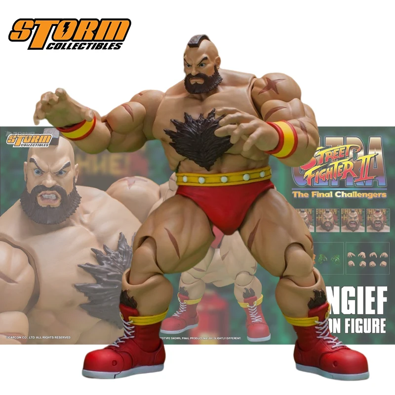 

Stock Original Storm Toys CPSF22 1/12 Zangief Anime Action Figure Ultra Street Fighter II The Final Challengers Boxed Model Toys