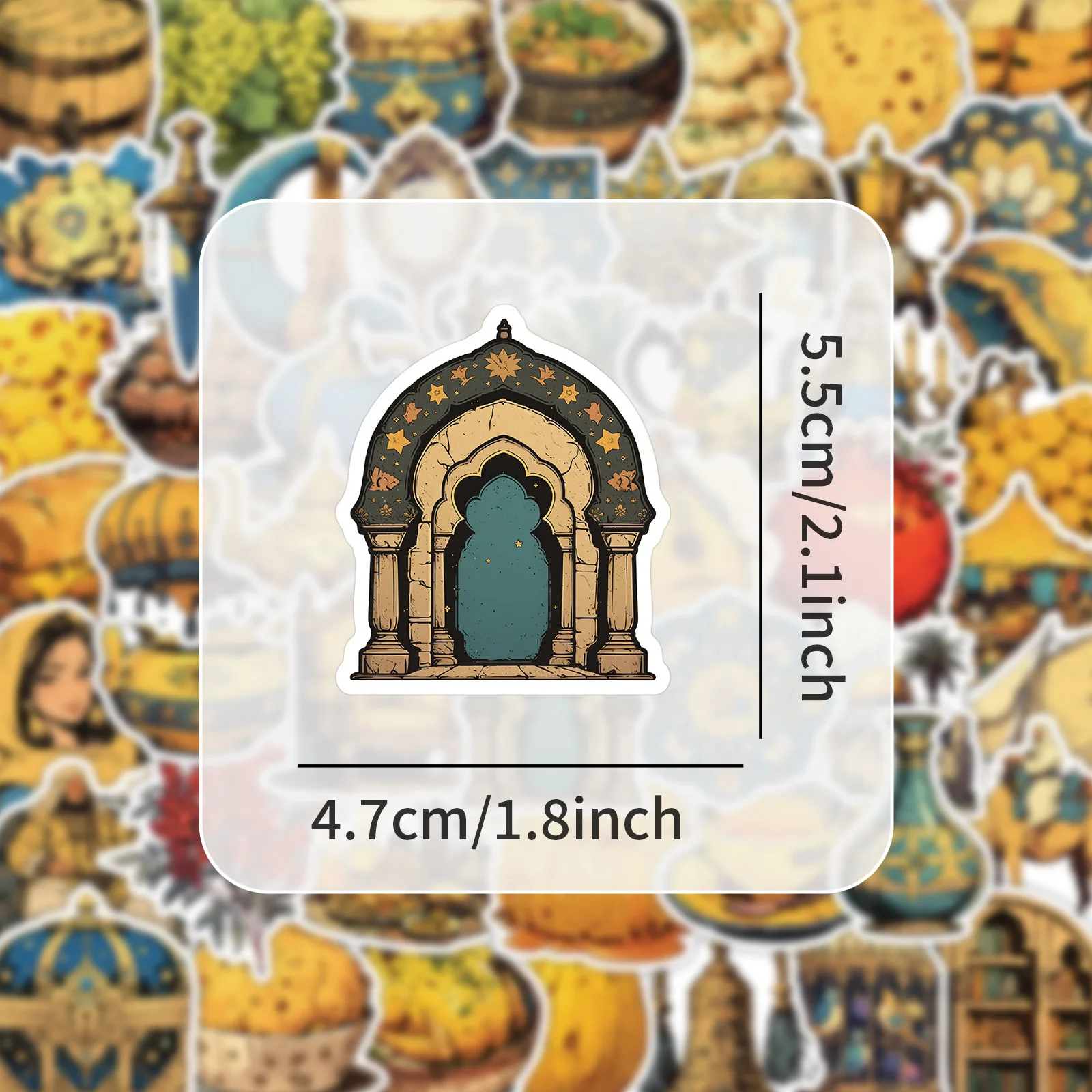 55 adesivi per skateboard mobile con decorazione graffiti personalizzata in stile retrò con elementi mediorientali