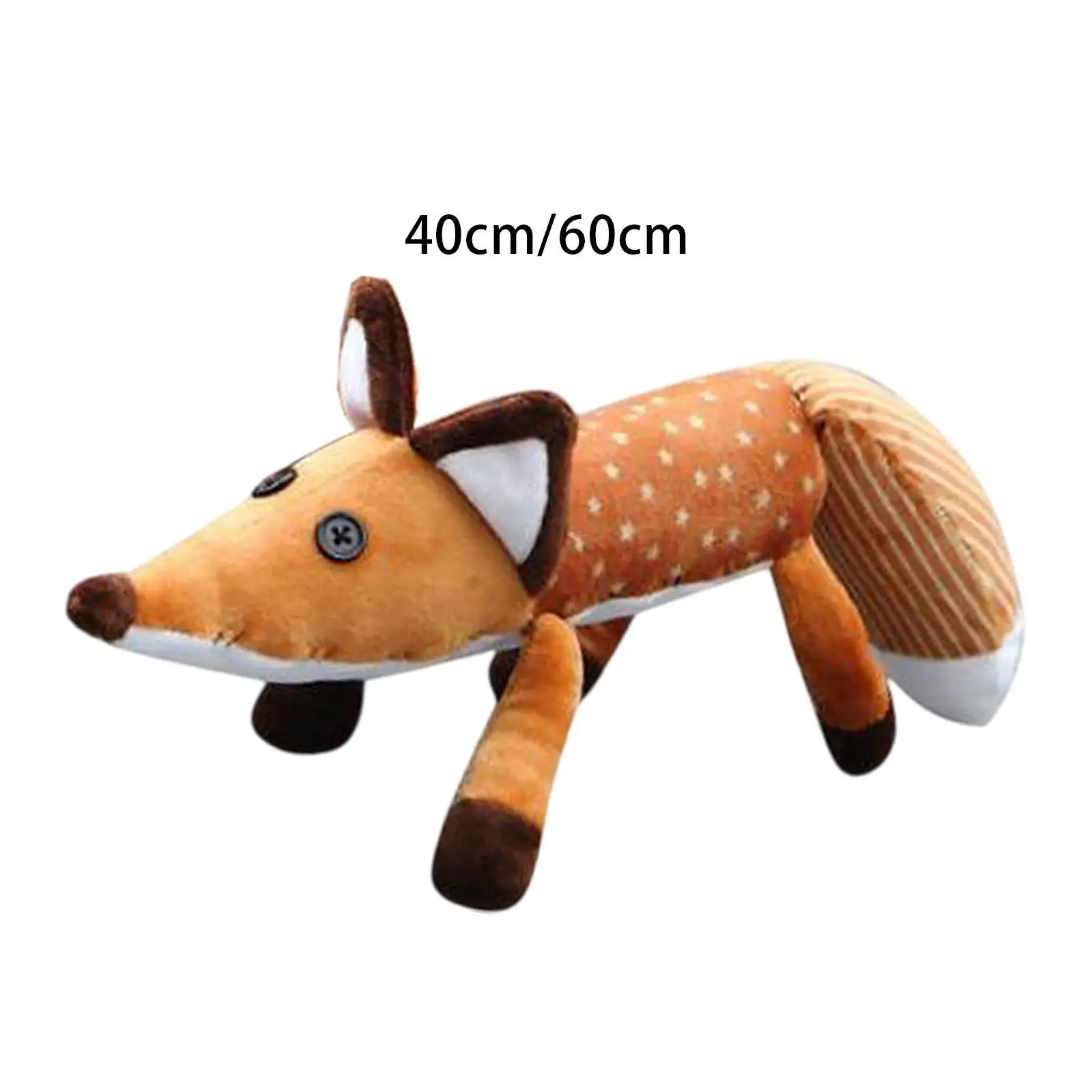 دمية Fox القطيفة على شكل ثعلب كرتوني محشوة على شكل حيوان للأولاد والبنات هدية عيد ميلاد للأطفال