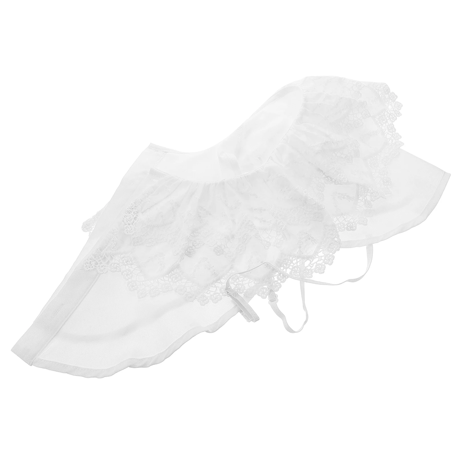 

Decorative Fake Collar Floral Lace Collar Women Detachable Blouse Accessory Shirt Attachment Polyester Soft Scarf for Women