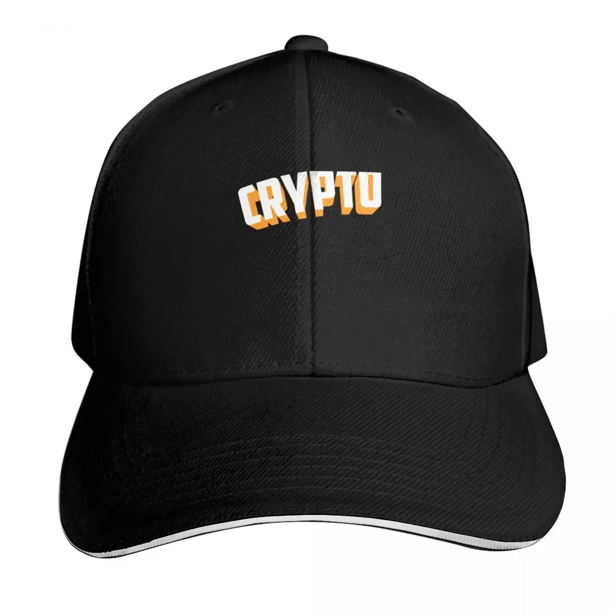 Crypto Text Effect - Cryptocurrency Investing Baseball Cap Lightweight Packable Gift for Him Her Casual Daily Wear