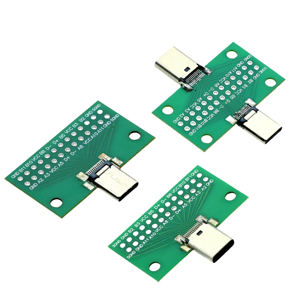 Typ-C Testboard 24P Stecker-Buchse-Adapter PCB-Steckplatine 2,54mm Rastermaß Breakout-Board für Kabel- und Signaltests – Detail 2