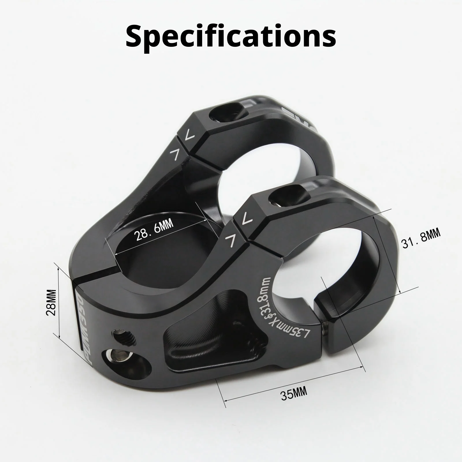 EVOSID  MTB Mountain Bike Stem Aluminum Alloy Ultralight High Strength Short 31.8×28.6MM CNC Stem DH/AM/XC Power direction