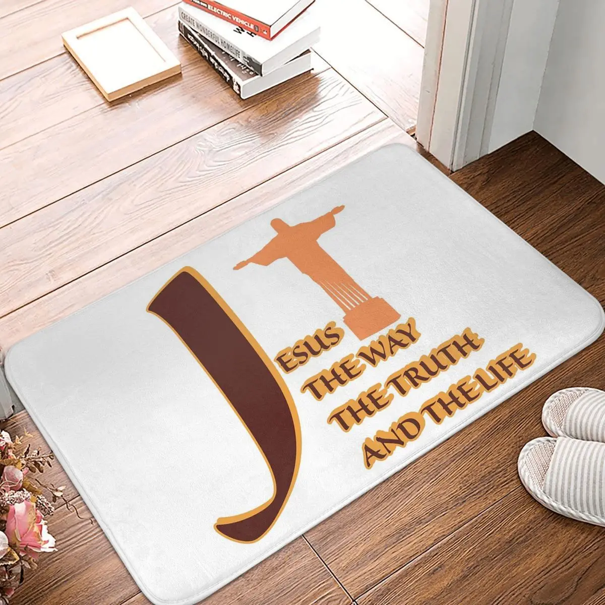 Jesus The Way The Truth And The Life Christ Doormat Rug Carpet Mat Footpad Front Room Corridor Kitchen Bedroom Balcony Toilet