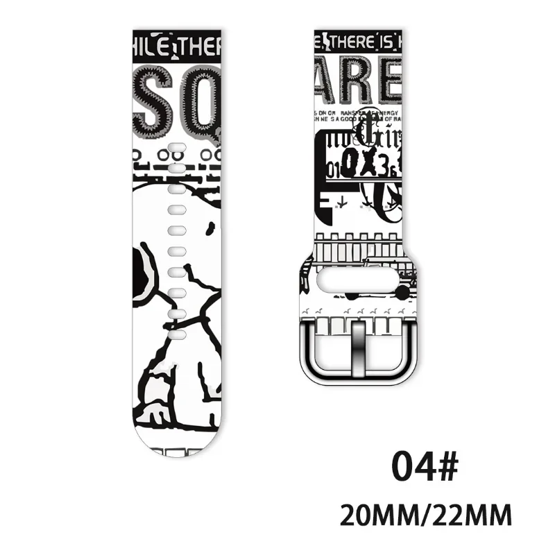 Snoopy Cartoon 20mm 22mm Strap for Samsung Galaxy Watch 4 3 Classic 5 Pro Active 2/Gear S3 Bracelet Huawei Watch GT 2 3 Strap