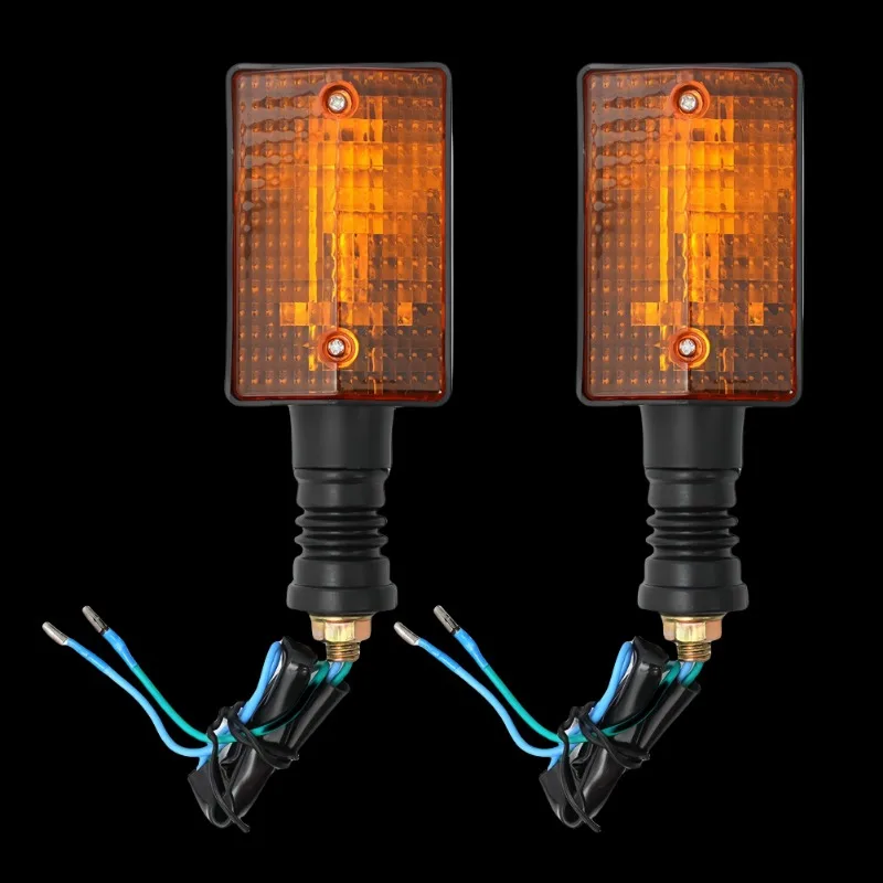 2/4 Pcs Motorcycle Rear Brake Turn Signal Lights Indicators For Yamaha DT125 XT350 XT600 XT550 XT250 FZ750 1985-2000 Amber Lamps image 3