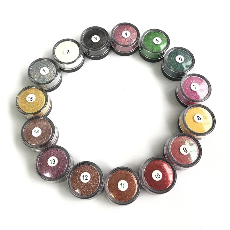 الجملة 15 لون مسحوق ظلال العيون عموم واحد لا شعار