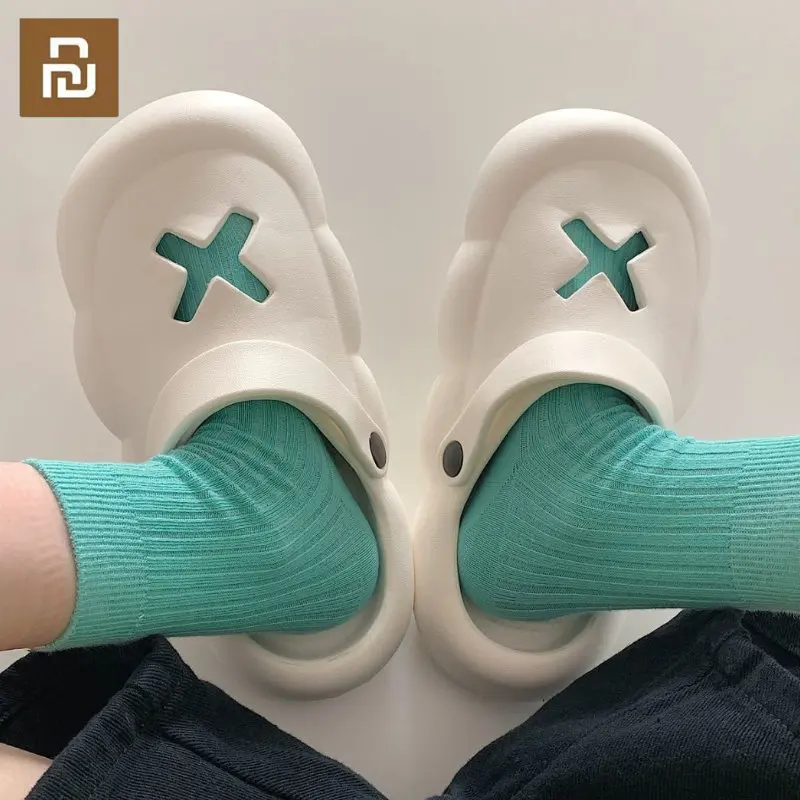 

Шлепанцы Youpin женские для пляжа, Эва, сандалии с отверстиями для девочек, Уличная обувь для отдыха, плоская подошва, Симпатичные домашние садовые тапочки, сланцы «сделай сам» для мужчин