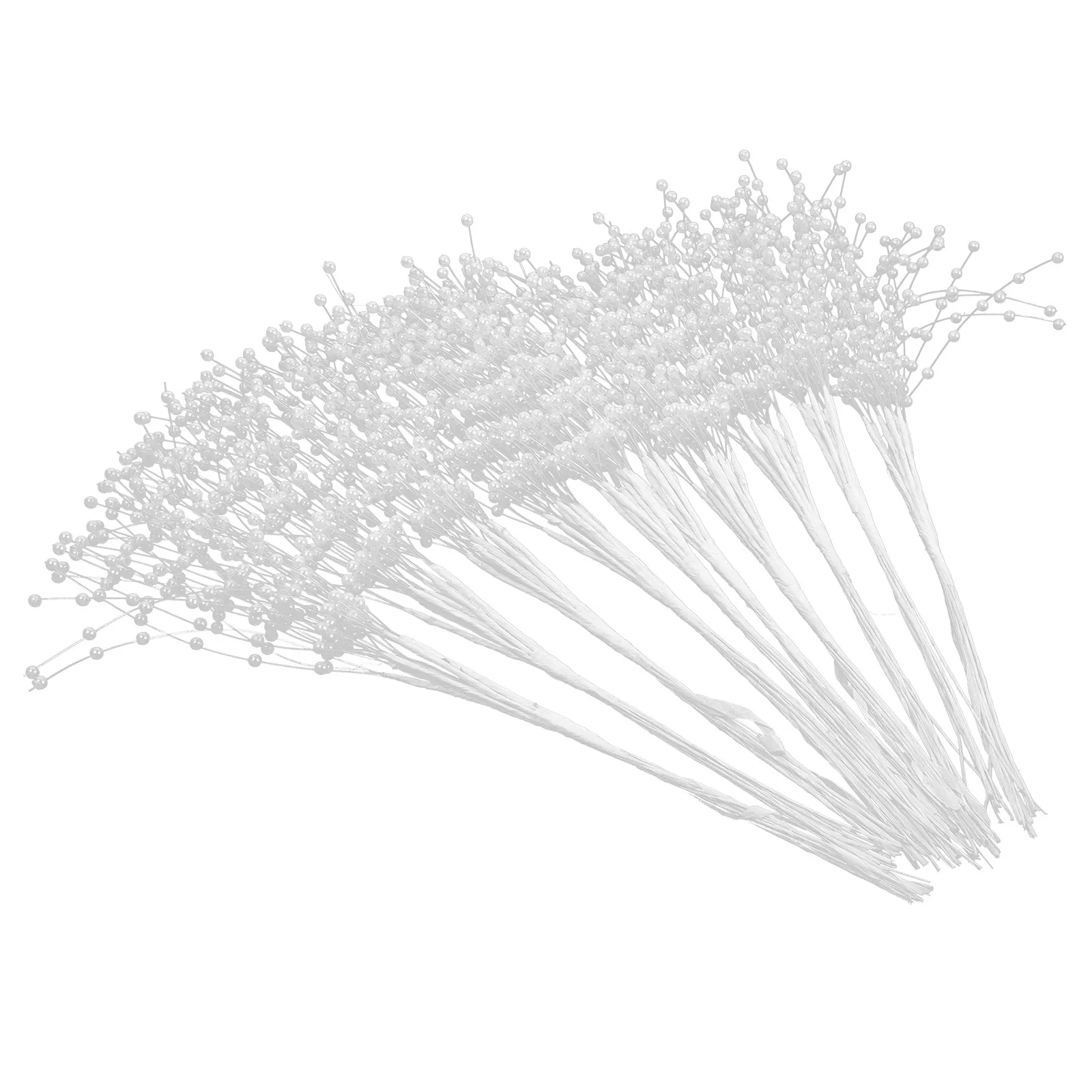 

100Pcs Pearl Bouquet Picks DIY Beaded Stem Floral Arranging Supplies Artificial Pearl Spray Wedding Party Garland Centerpiece