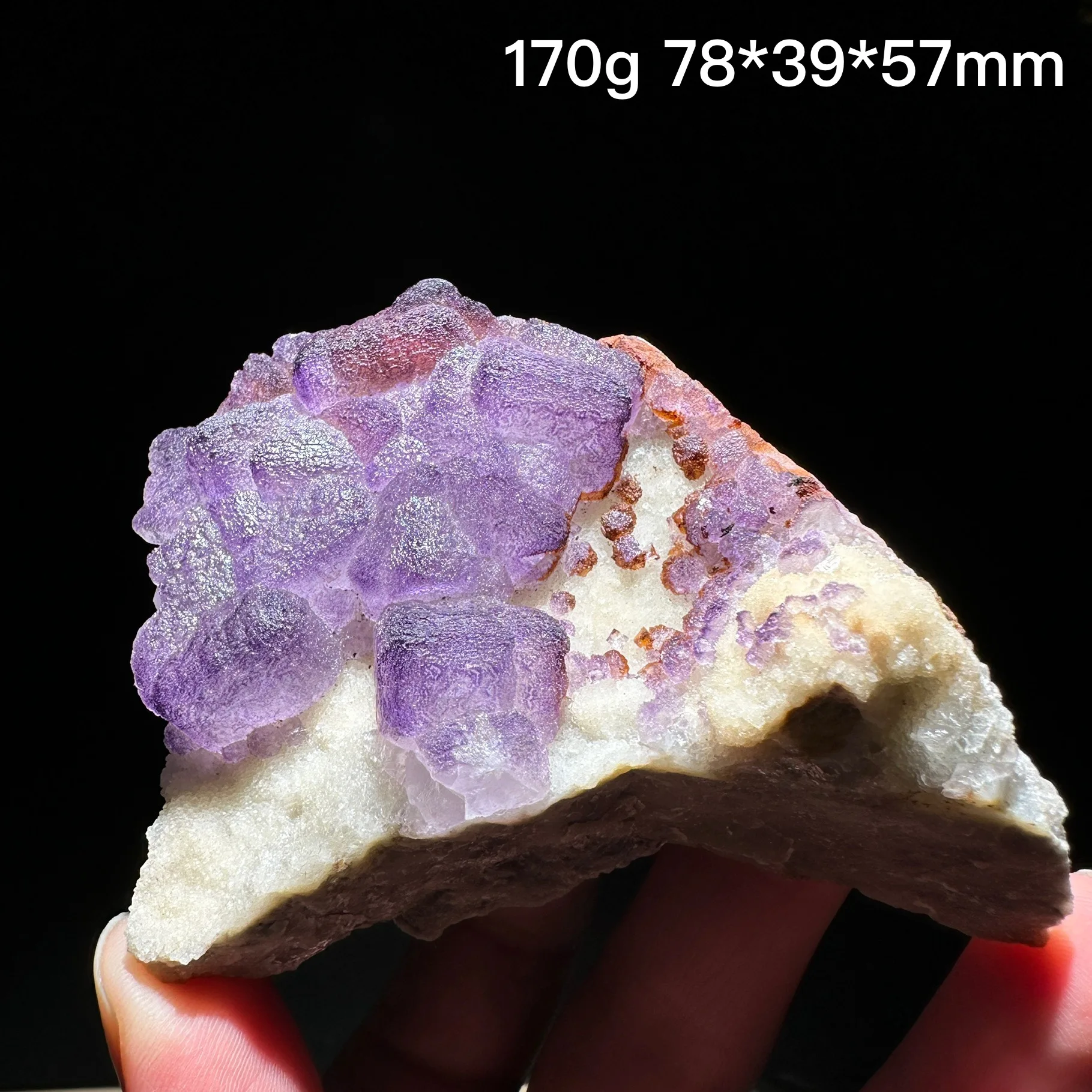 

Natural Purple edge fluorite mineral specimen healing crystal gem collection Mineral Quartz Rock Healing Stone Home Decor