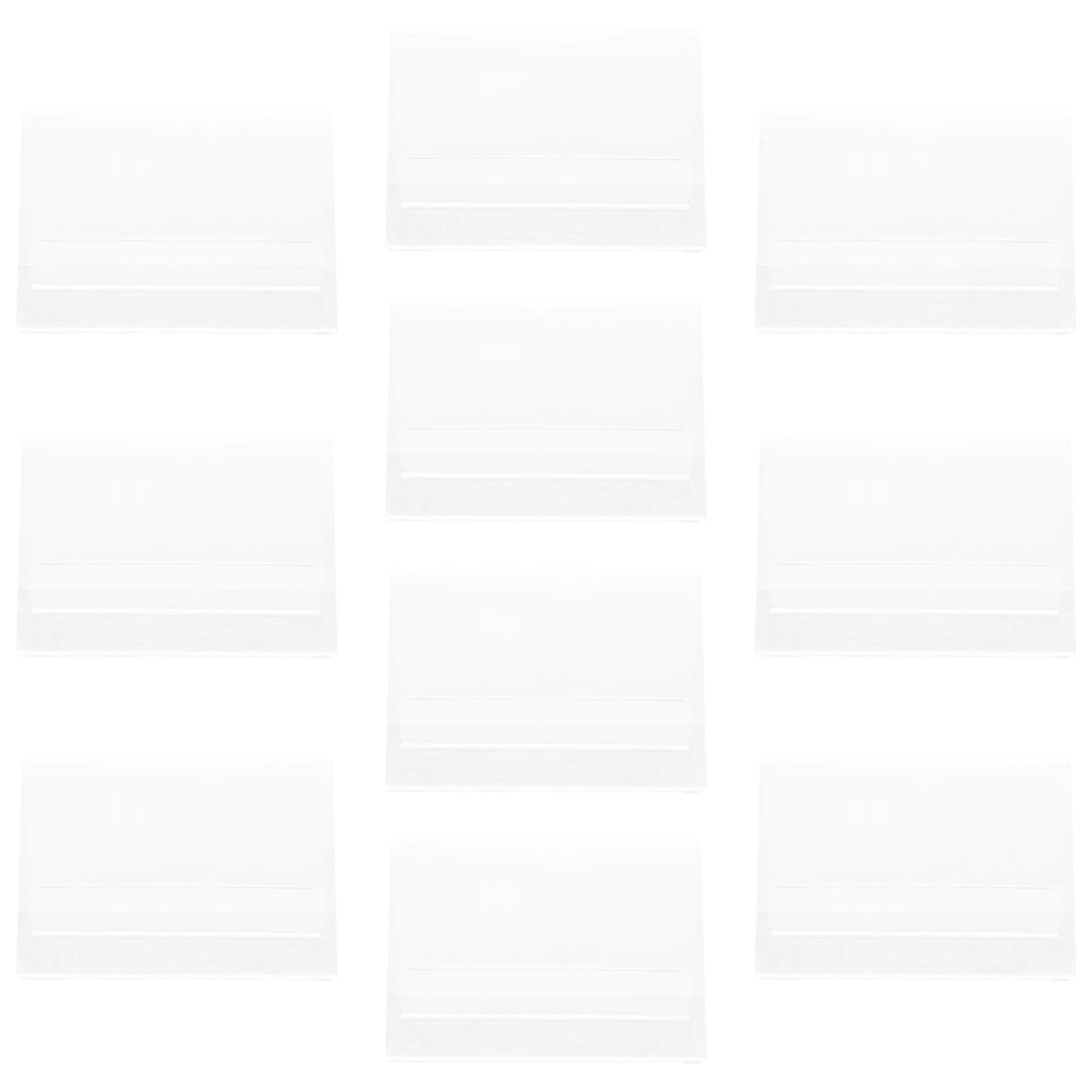 10 個の透明なアクリル名刺ホルダースタンドデスクカウンター用名刺ディスプレイオーガナイザー垂直透明会議用