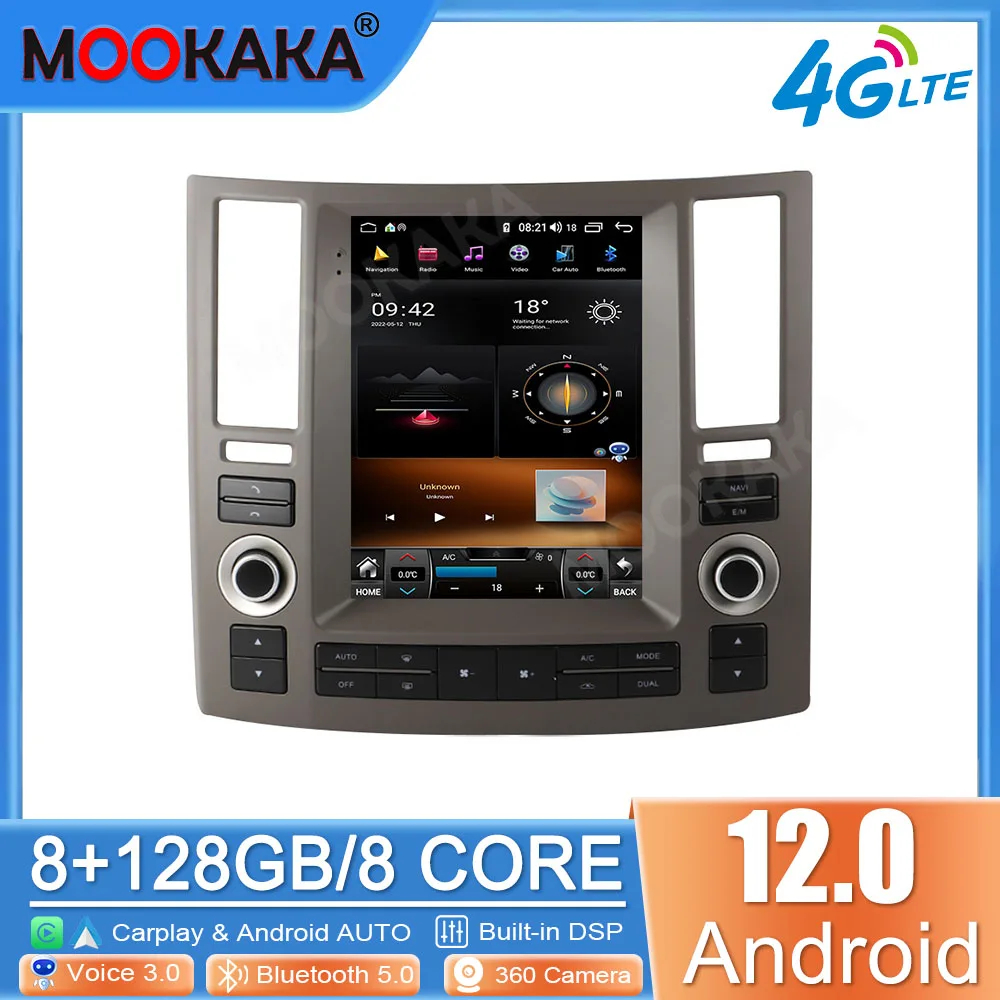 

For Infiniti FX35 FX45 2003 - 2009 CARPLAY Android 12 Car Radio Stereo Receiver Autoradio Multimedia Player GPS Navigation