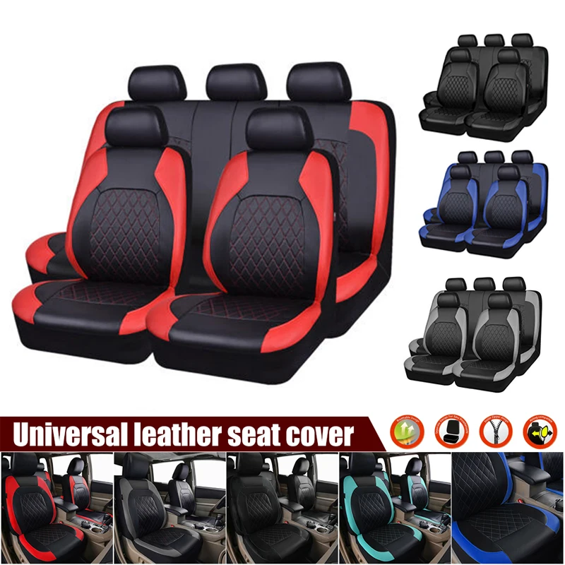 

Car Seat Covers For KIA Optima Proceed Sorento Carens Camival Soul Front/Rear PU Leather Car Cushion Seats Protector Cover New