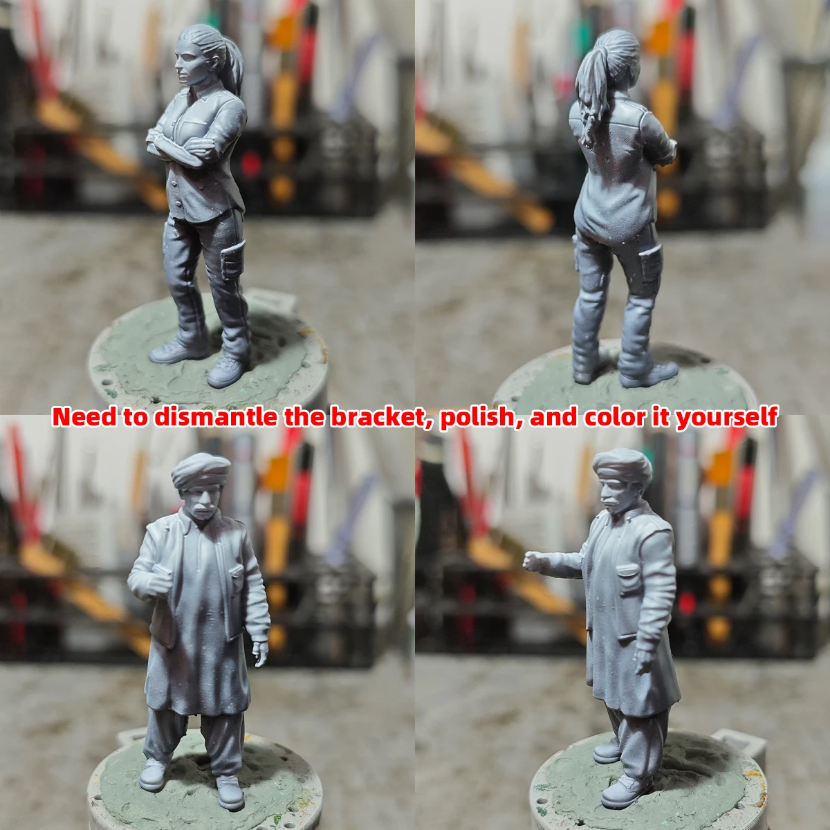 1/35 1/43 1/48 1/64 1/72 1/87 HO Maßstab Modellbausatz 3D Harz Miniatur Soldatenfiguren Diorama Unbemalt Zivilisten aus dem Nahen Osten DIY – Detail 3