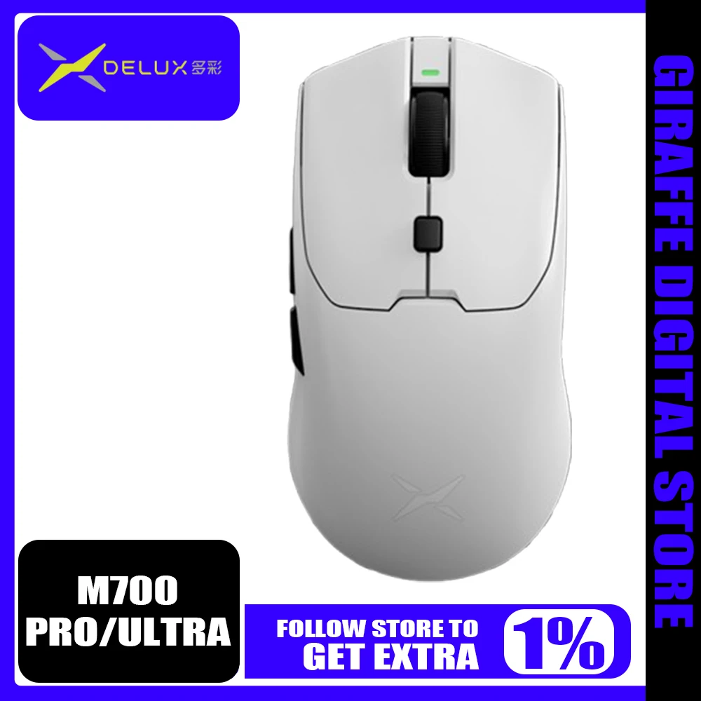 Delux M700 Pro Ultra Mouse 8k Return Paw3950 Dual Mode Gaming Mouse E-sports Lightweight Mice Laptop Pc Accessories Vorlant Gift