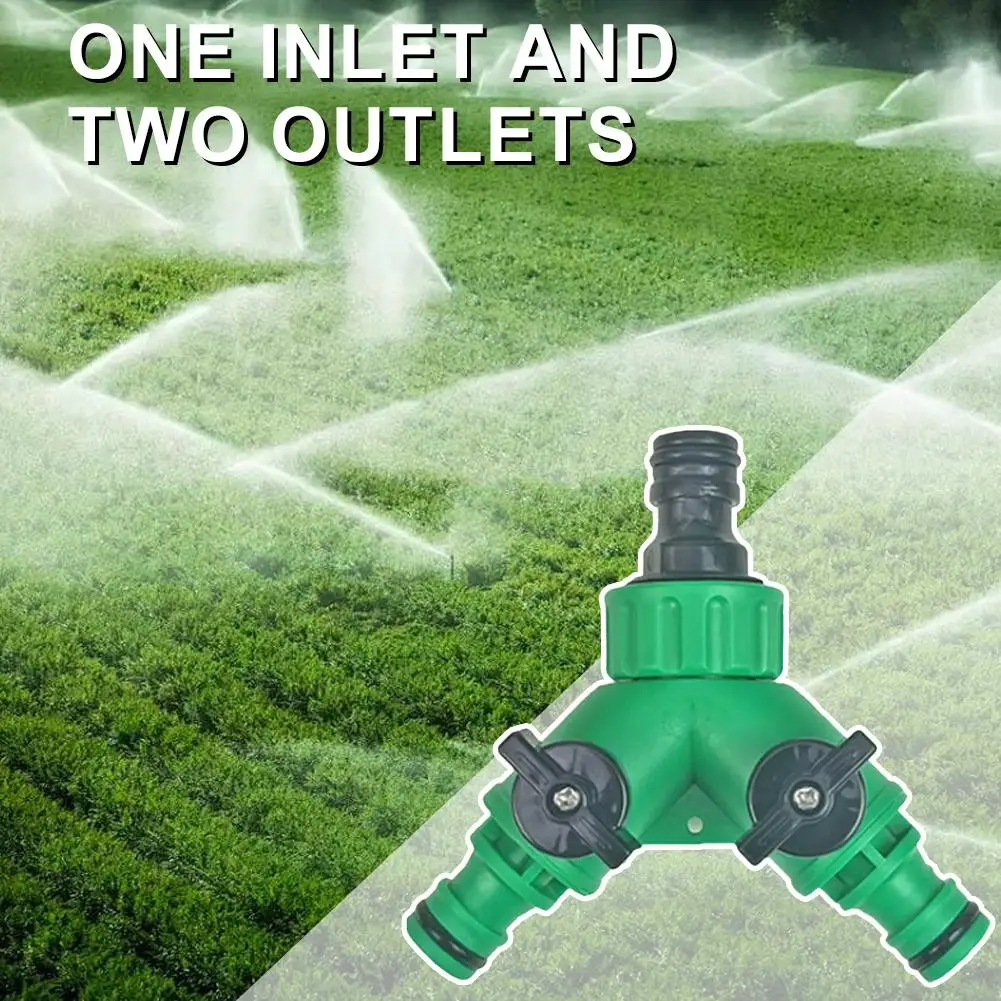 Y Shape Garden Water Pipe Connectors Pipe Adapter Hose Splitter Valve Three Way Plastic Valve with Switch for Flower Planting - view 3