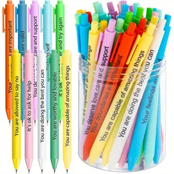 10 Pcs Gel Ink Pens Motivational Pen for Coworkers Inspirational Quote Pen Retractable Rolling Ball Smooth Writing for School Su