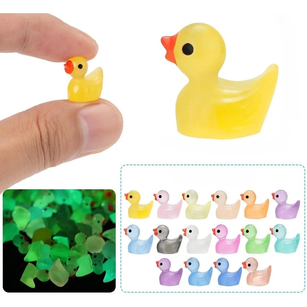 10/20PCS Mini Resin Ducks Yellow Tiny Ducks Mini Ducks Bulk Little Duck Figures Garden Crafts Tiny Duck Landscape Plants Fairy