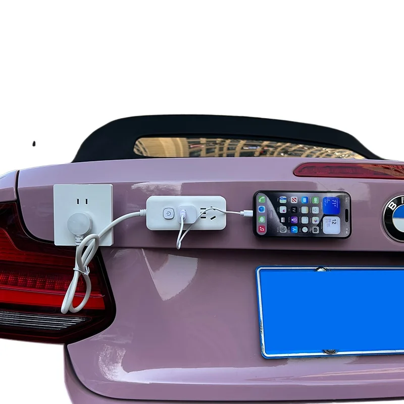 Зарядка мобильного телефона, подвеска на хвост автомобиля, забавная имитация розетки, украшение автомобиля, электрическое украшение для багажника Зарядка мобильного телефона, подвеска на хвост автомобиля, забавная имитация розетки, украшение автомобиля, электрическое украшение для багажника